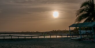 Atardecer en El Yaque desde una enramada